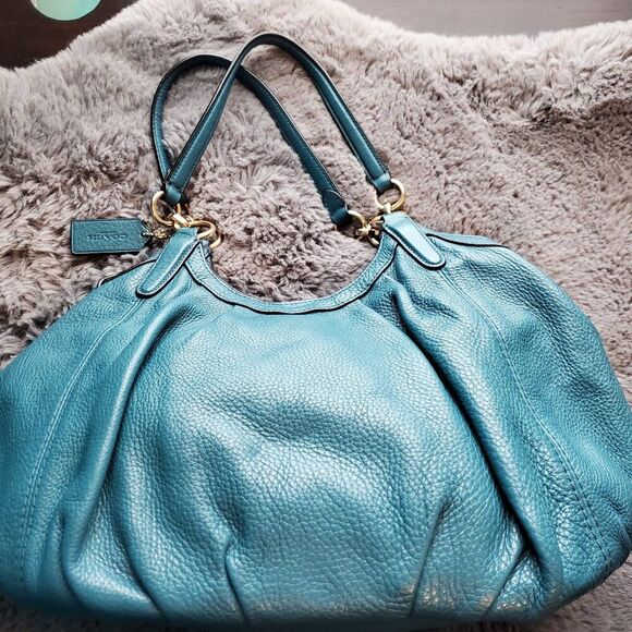 Genuine JLO Coach HOBO – Turquoise/Teal Leather - Picture 5 of 8